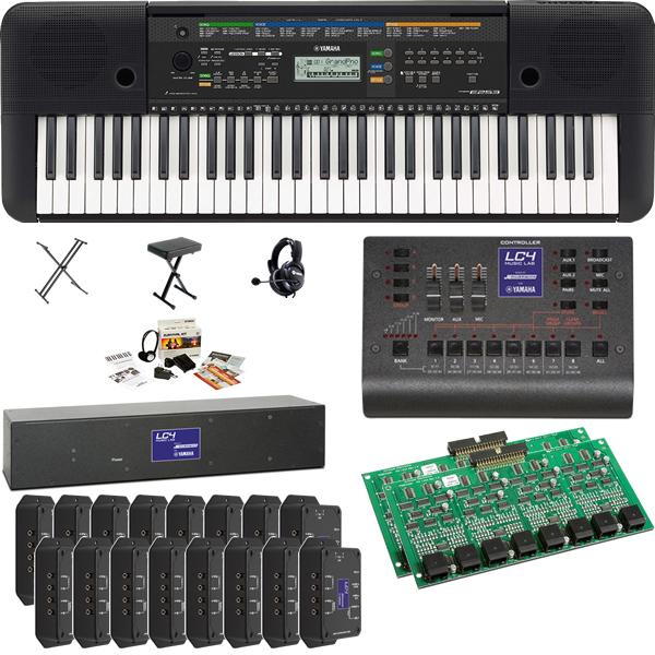 Yamaha LC4 Basic Music Lab for 24 Students and 1 Teacher with Yamaha PSRE283 Keyboards