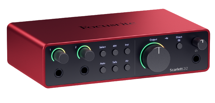 Focusrite Scarlett 2i2 4th Gen USB Audio Interface 5