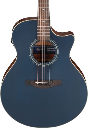 Ibanez AE100DBF Grand Auditorium Acoustic Electric Guitar - Dark Tide Blue Flat