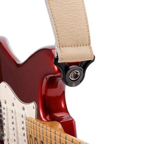 D'Addario Comfort Leather Auto Lock 2.5\" Guitar Strap - Tan 4