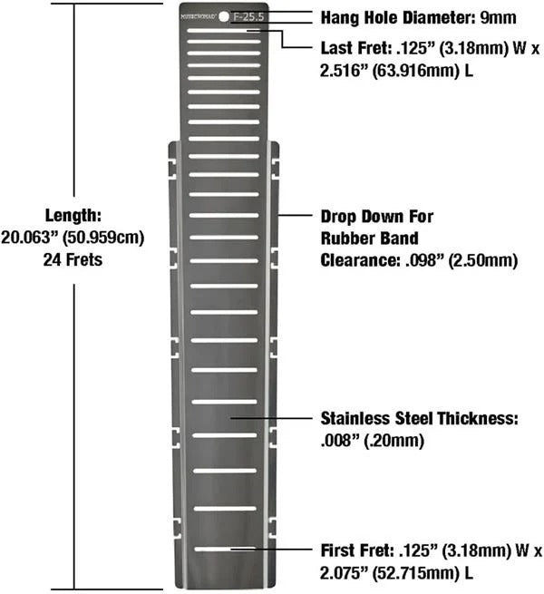 Music Nomad Fret Shield Fretboard Protector - For 25.5" Scale