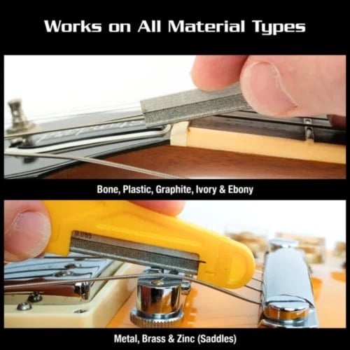 MusicNomad MN667 6-Piece Electric Guitar Diamond Coated Nut File Set - Super Light Strings