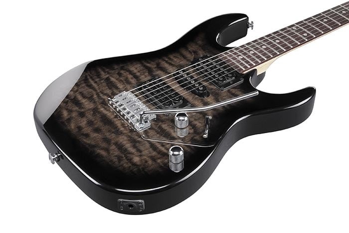 Ibanez GRX70QATKS Electric Guitar - Transparent Black Sunburst 5