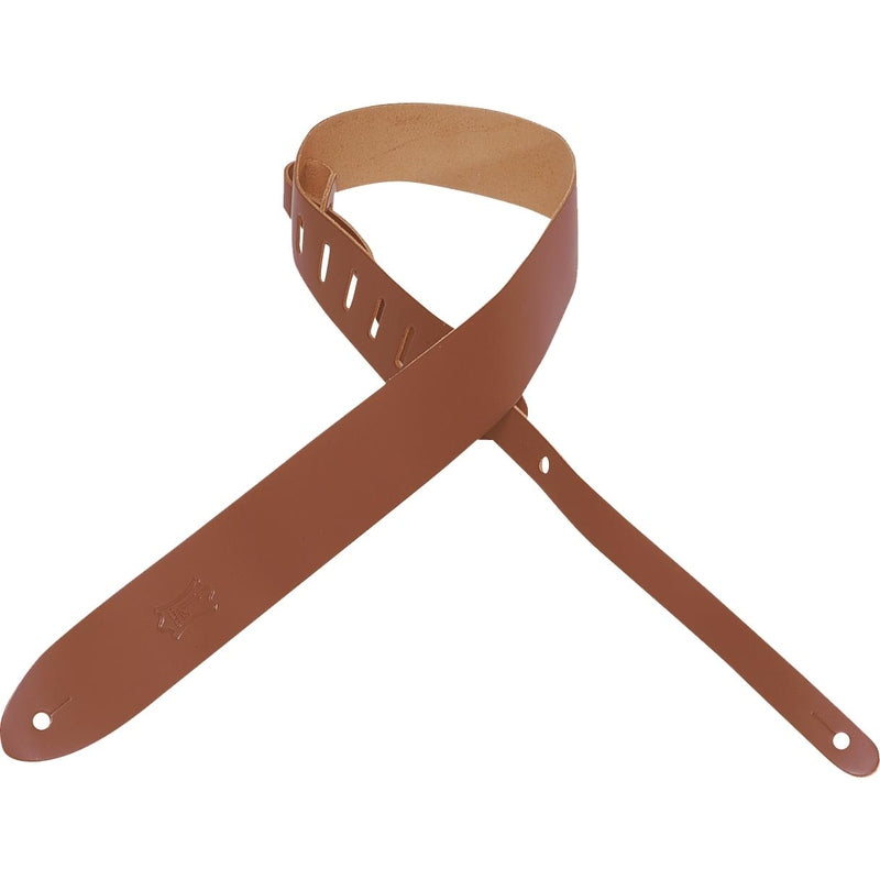 Levy M12-WAL 2" Wide Walnut Maple Genuine Leather Guitar Strap