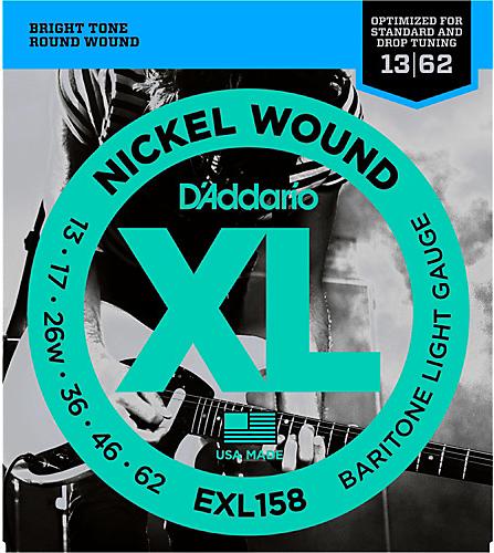 D'Addario EXL158 Baritone Electric Guitar Strings (13-62)