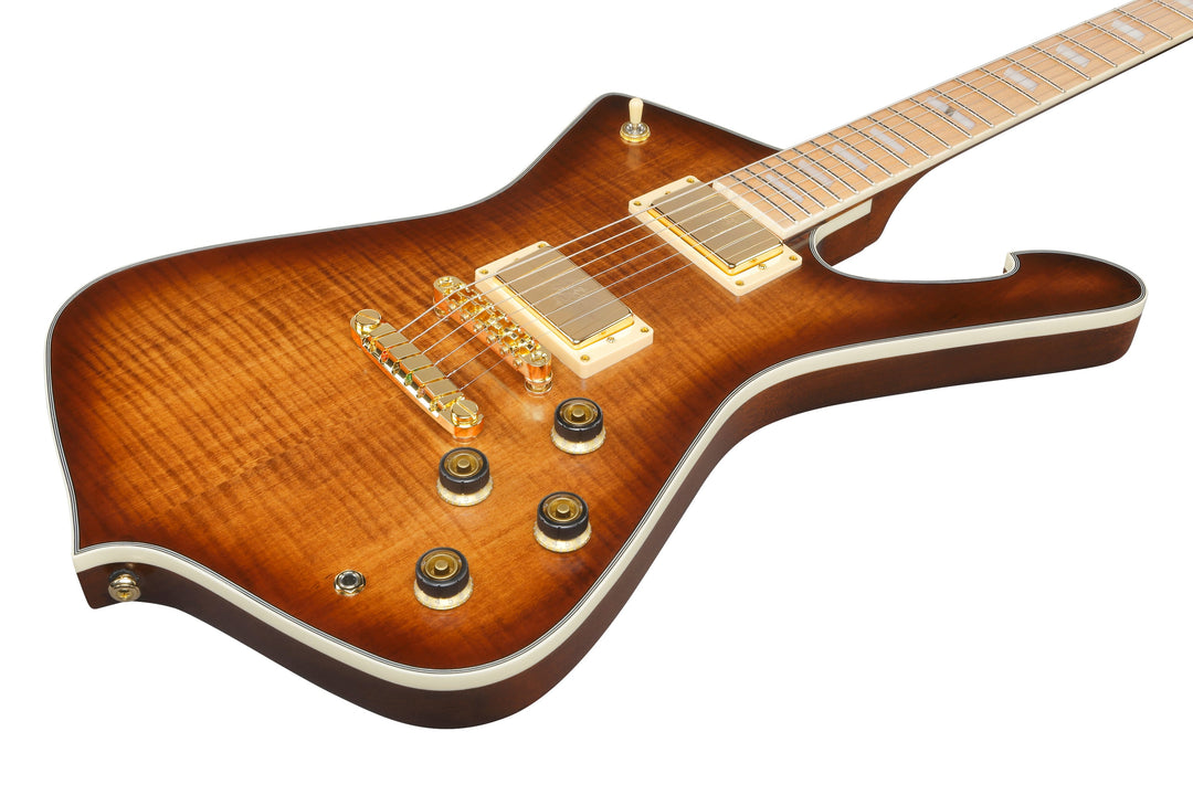 Ibanez IC420MFMCML Iceman Electric Guitar - Caramel Burst Low Gloss 4
