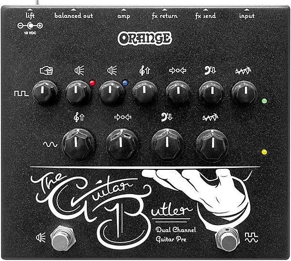 Orange Guitar Butler Dual Channel Guitar Preamp Effects Pedal - Black