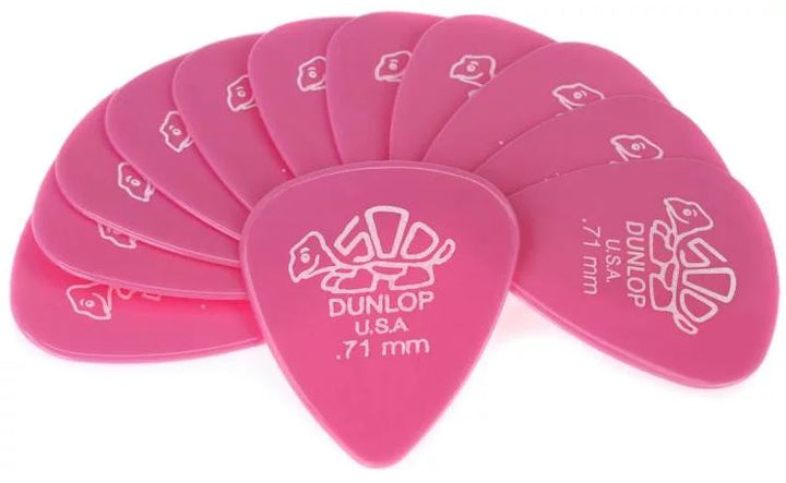 Dunlop Delrin 500 .71mm Guitar Picks (PINK) - 12 Pack