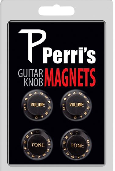 Perri GNM-01 Guitar Knob Magnet Black [pack of 4]