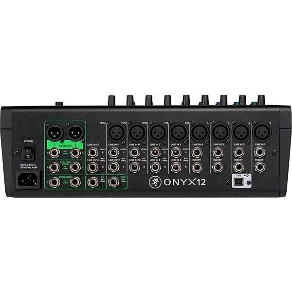 Mackie Onyx12 12-Channel Premium Analog Mixer - With Multi-Track USB and Bluetooth