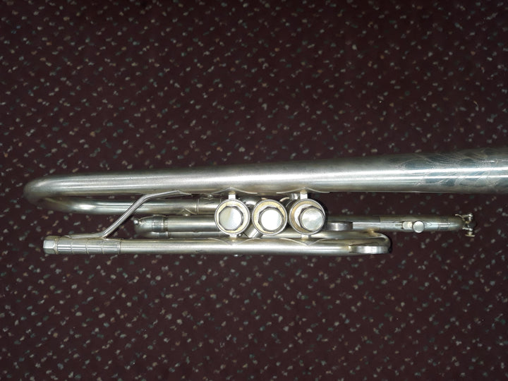 Used H.N. White 'King' Master Model Bb Cornet - Matte Silver-Plate 7