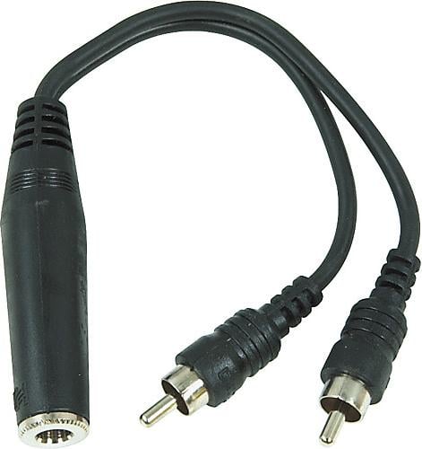 Hosa YPR131 1/4\" (Female Mono) - (2) RCA (Male) Adapter