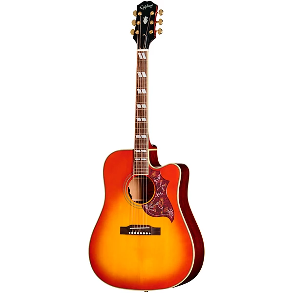Epiphone Hummingbird Standard EC Acoustic Electric Guitar - Cherry Sunburst 6