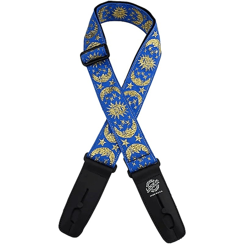 Lock-It Straps 2" Vintage Jacquard Guitar Strap - Blue Moon