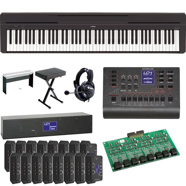 Yamaha LC4 Basic Music Lab for 16 Students and 1 Teacher with Yamaha P45 Digital Pianos