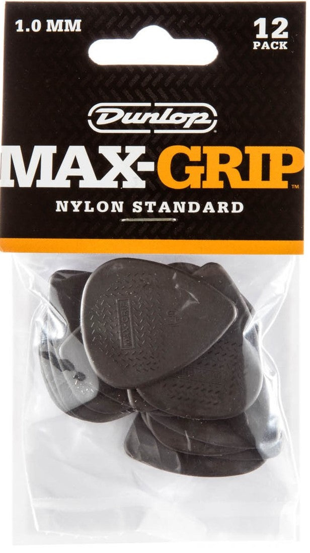 Dunlop 449P 1.0 Max-Grip Nylon Standard Guitar Picks - 12 Pack