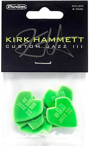 Dunlop Kirk Hammett Jazz Guitar Picks 6 Pack - Green