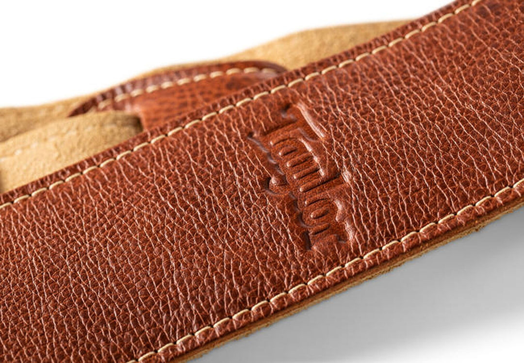 Taylor 4100-25 2.5-Inch Medium Brown Leather Suede Back Guitar Strap