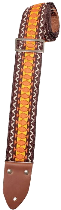 Henry Heller 2" Deluxe Vintage Series Jacquard Guitar Strap - Brown