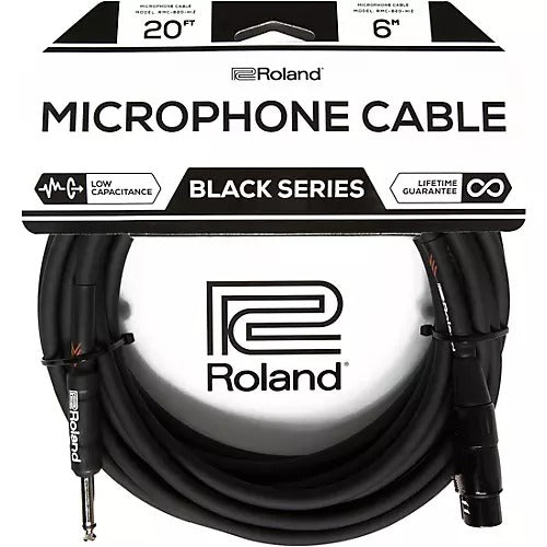 Roland RMC-B20-HIZ Black Series HIZ - 20 Foot Microphone Cable