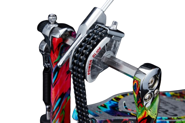 Tama 'Limited Edition' Iron Cobra Marble Power Bass Drum Pedal - Psychedelic Rainbow