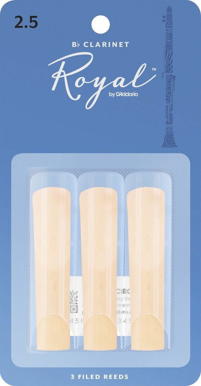 Rico Royal RCB0325 #2.5 Clarinet Reeds (3-Pack)