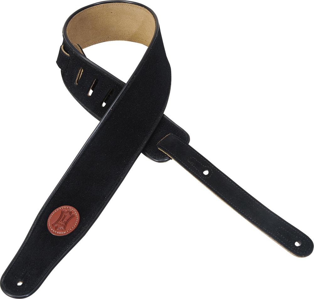 Levy's 2.5 Inch Suede Guitar Strap (Black)