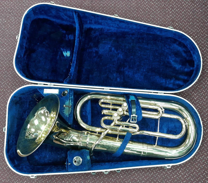 Used F.A. Reynolds 3-Valve Brass Baritone Horn - Brass Body With Nickel-Silver Trim