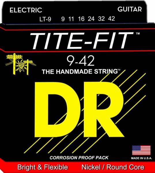 DR Strings Tite-Fit LT-9 Lite Tite Electric Guitar Strings 9-42