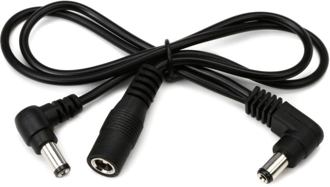 Truetone MC2 Angled to Straight 2-Plug Daisy Chain Power Extension Cable - 24"