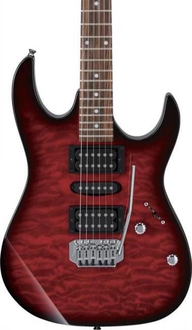 Ibanez GRX70QATRB Electric Guitar Transparent Red Burst
