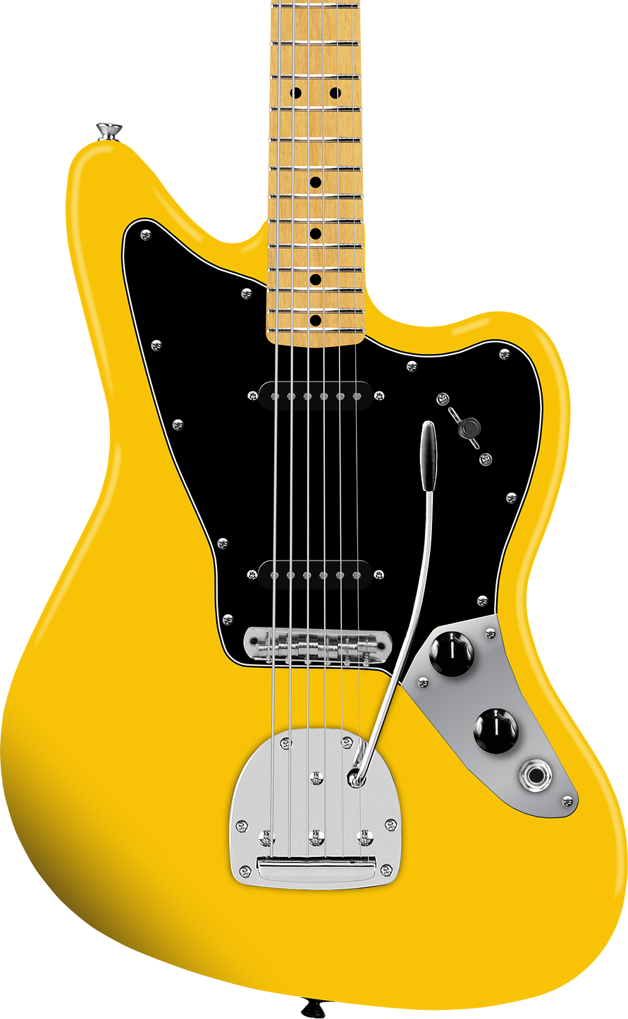 Squier FSR Jaguar Electric Guitar - Graffiti Yellow