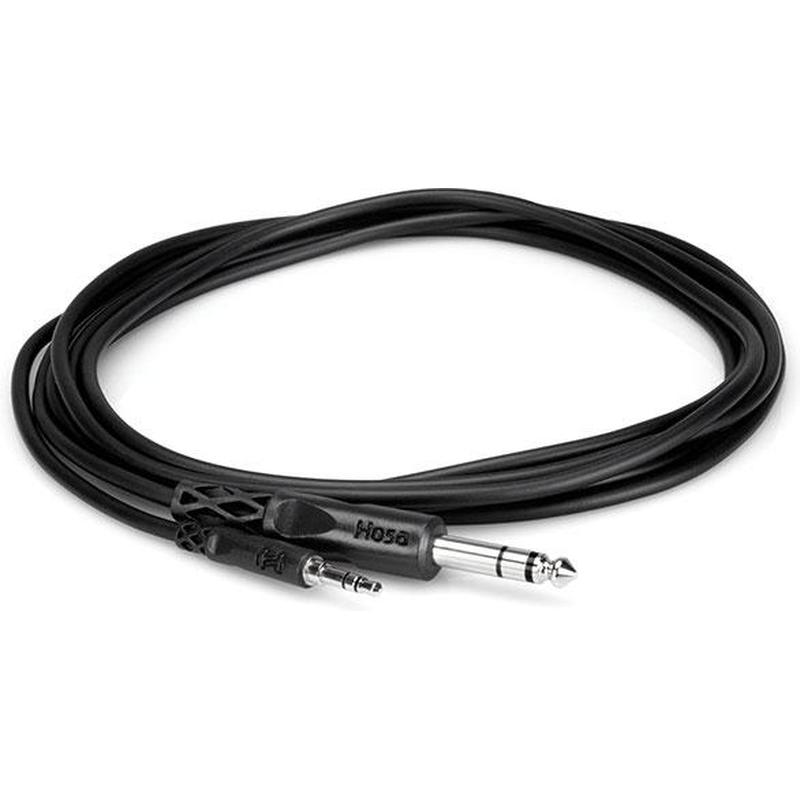 Hosa CMS110 3.5mm (Stereo) - 1/4" (Male Stereo) Cable 10'