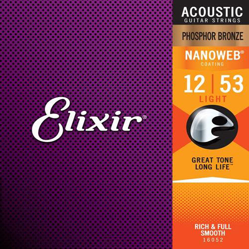 Elixir Acoustic Phosphor Bronze NANOWEB 6-String Set