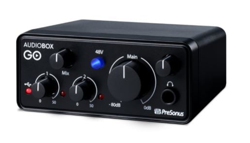 Presonus AudioBox GO Ultra-compact Mobile 2x2 USB Audio Interface