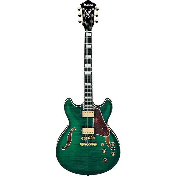 Ibanez Artcore Expressionist AS93FM Semi-hollow Electric Guitar - Transparent Moss Green 5