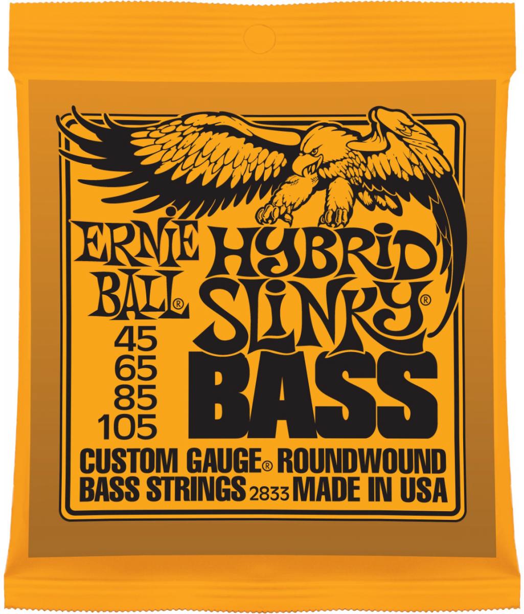 Ernie Ball Hybrid Slinky Nickel Wound Electric Bass Strings (45-105)
