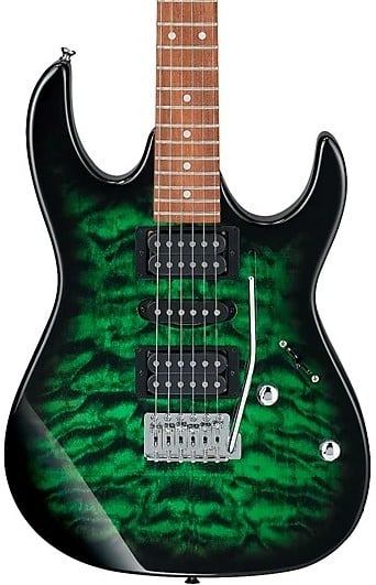 Ibanez Gio GRX70QA Electric Guitar - Transparent Emerald Burst