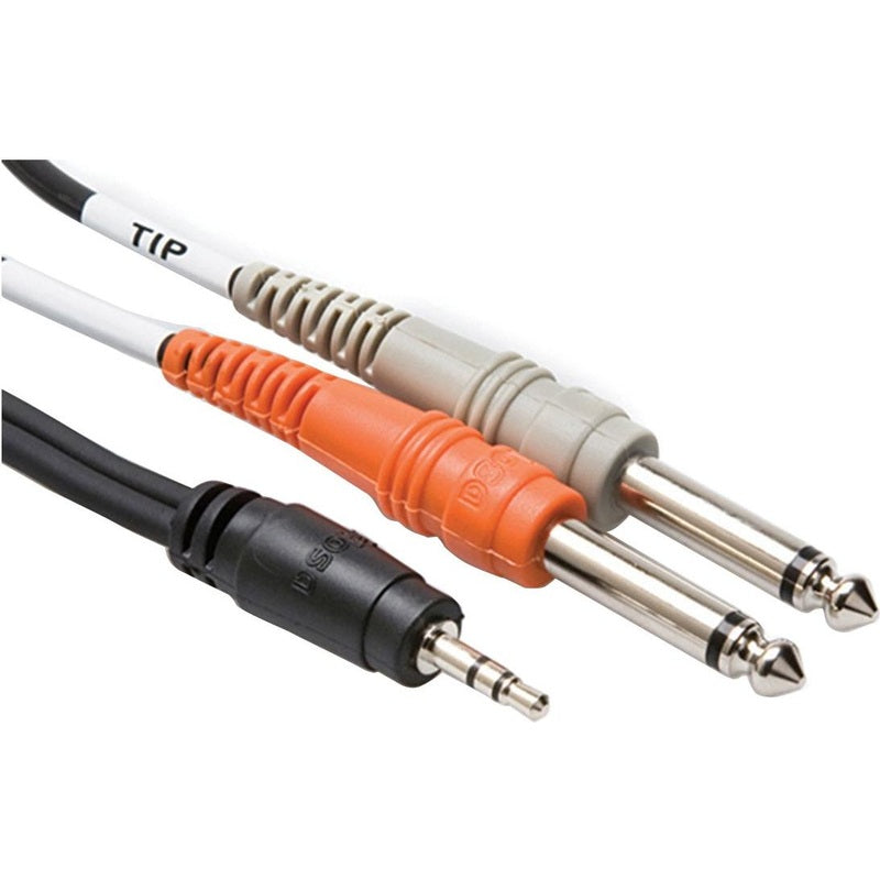 Hosa CMP153 3.5mm (Male Stereo) - (2)1/4 (Male Mono) Y-Cable 3'