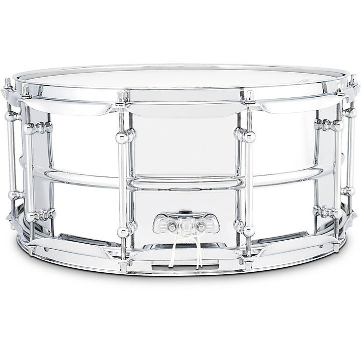 Ludwig LU6514SL Supralite Steel Snare Drum - 6.5\" x 14\" 3