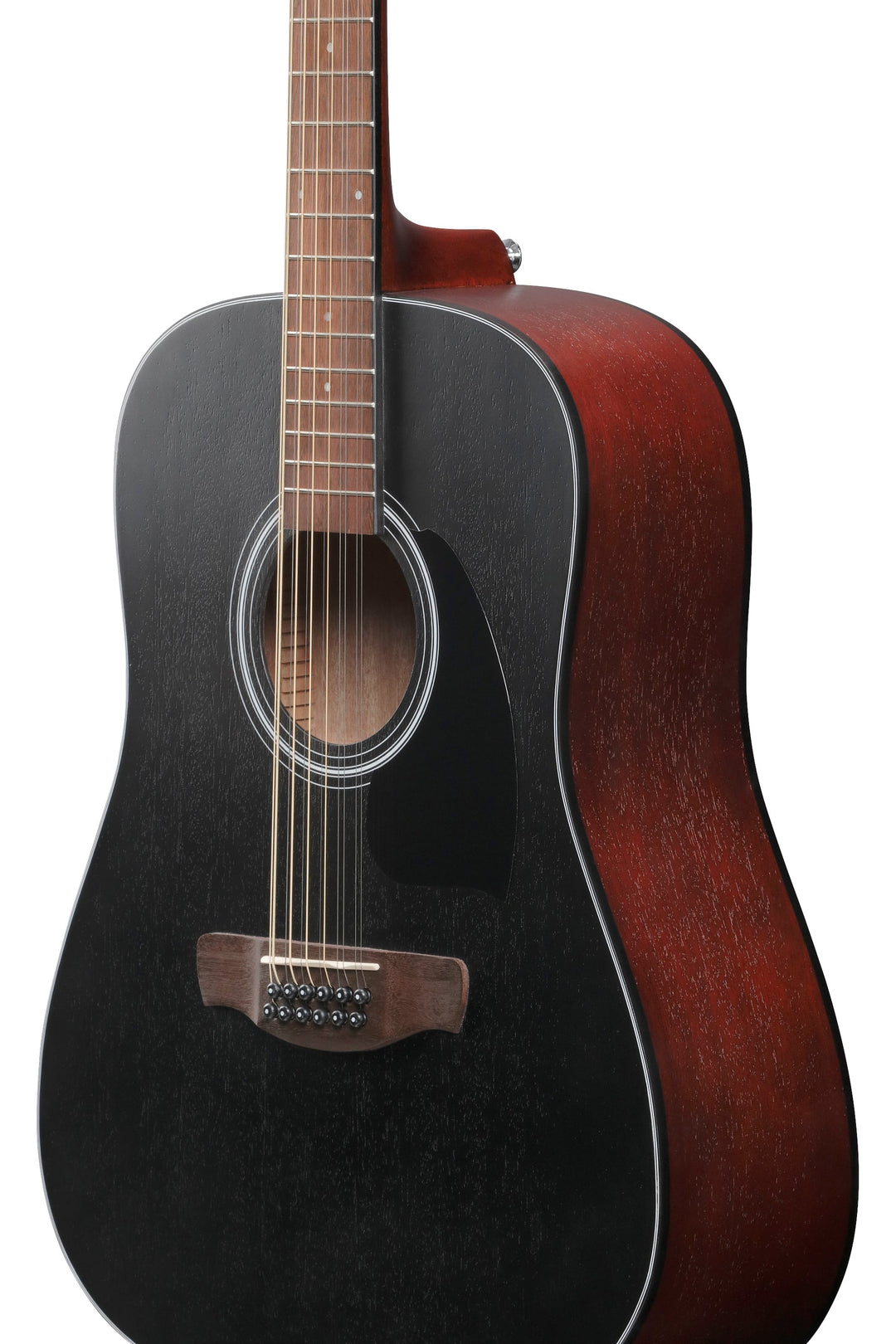 Ibanez PF5412WKH 12-String Acoustic Guitar - Weathered Black Open Pore 4