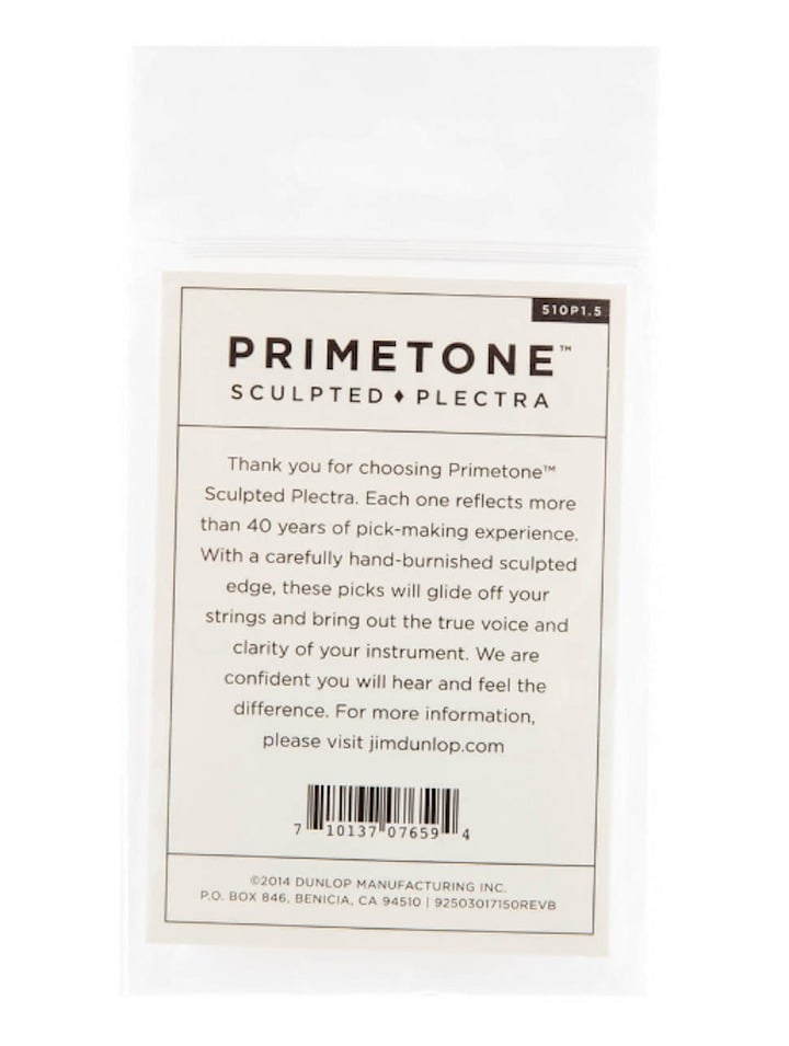 Dunlop 510P1.5 PRIMETONE 1.5mm Standard Grip Guitar Picks - 3 Pack 2
