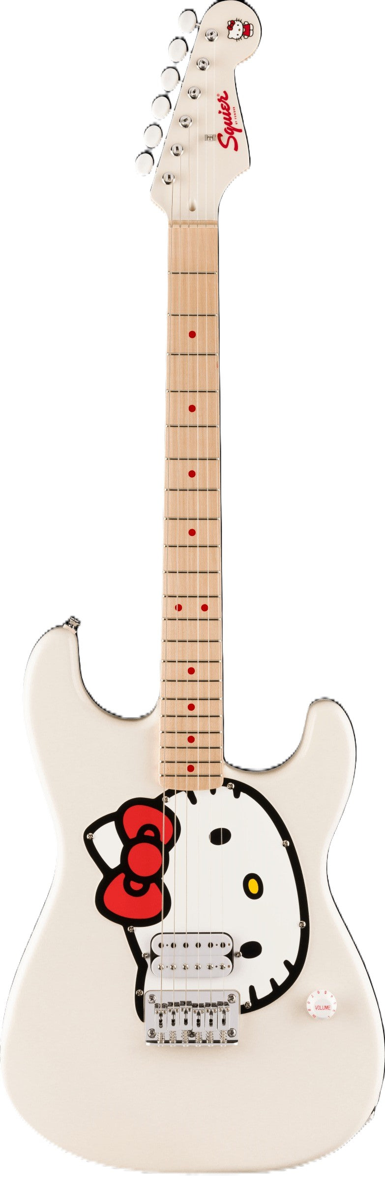 Squier X 'Limited Edition' Hello Kitty Stratocaster Electric Guitar - White 6