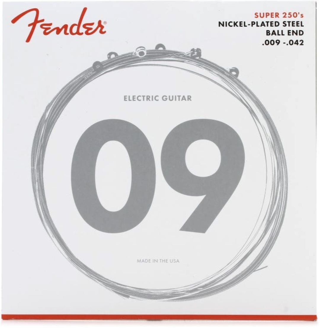 Fender Super 250's Nickel-plated Steel Electric Guitar Strings - .09-.42