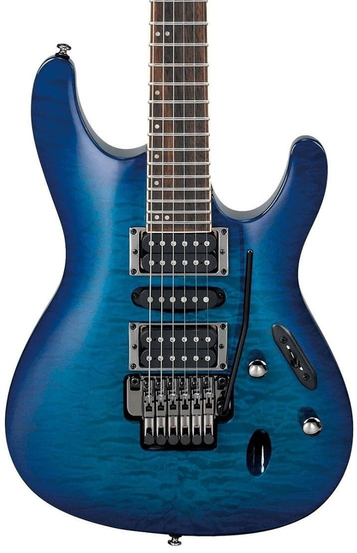 Ibanez S670QMSPB Electric Guitar - Sapphire Blue