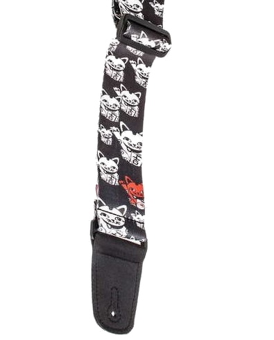 Henry Heller 2\" Artist Series Sublimation Guitar Strap - Good Luck Cat 3