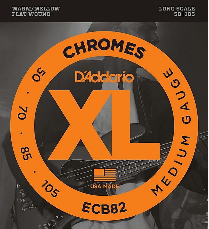 D'Addario ECB82 Chromes Flatwound Bass Strings (50-105)