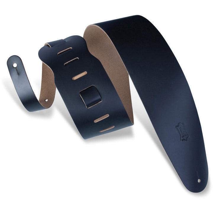 Levy's M4-BLK 3.5-Inch Leather Guitar Strap (Black)