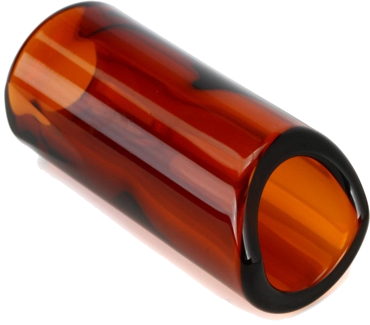 The Rock Slide Amber Glass Guitar Slide - Medium