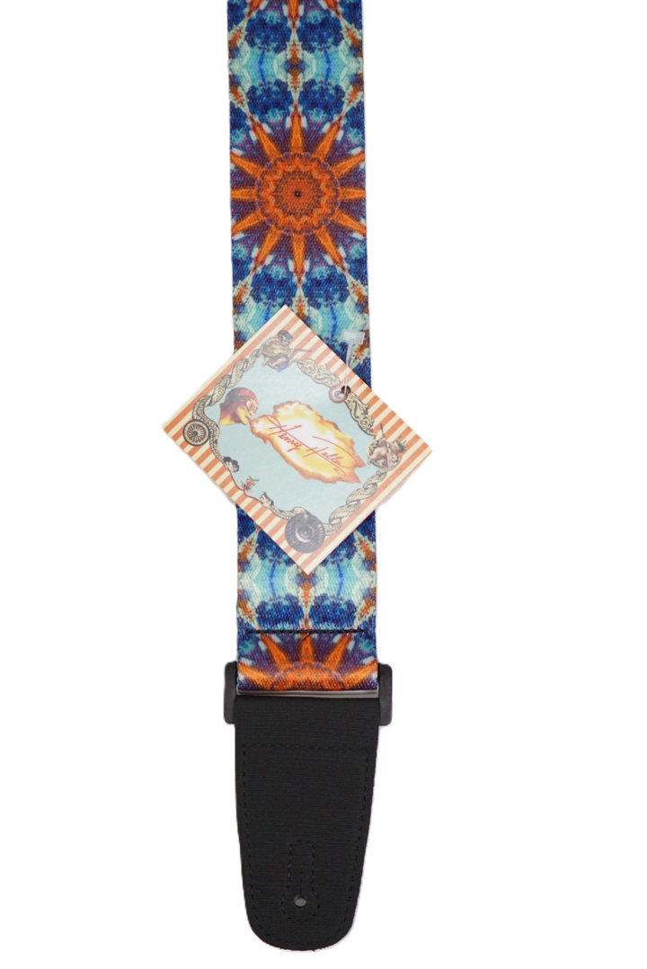 Henry Heller 2\" Wide Sublimation Strap - Orange Kaleidoscopic 2